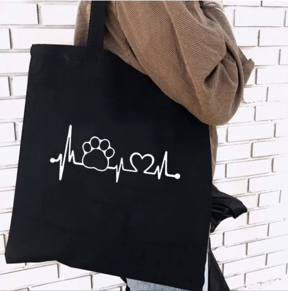 Paw Print Hearbeat Tote